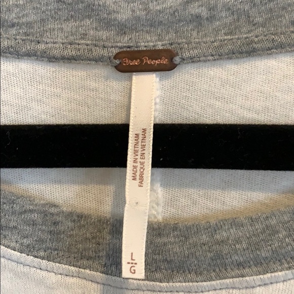 Free People Ruffle Sleeve Baseball Tee-size Large - Picture 3 of 4